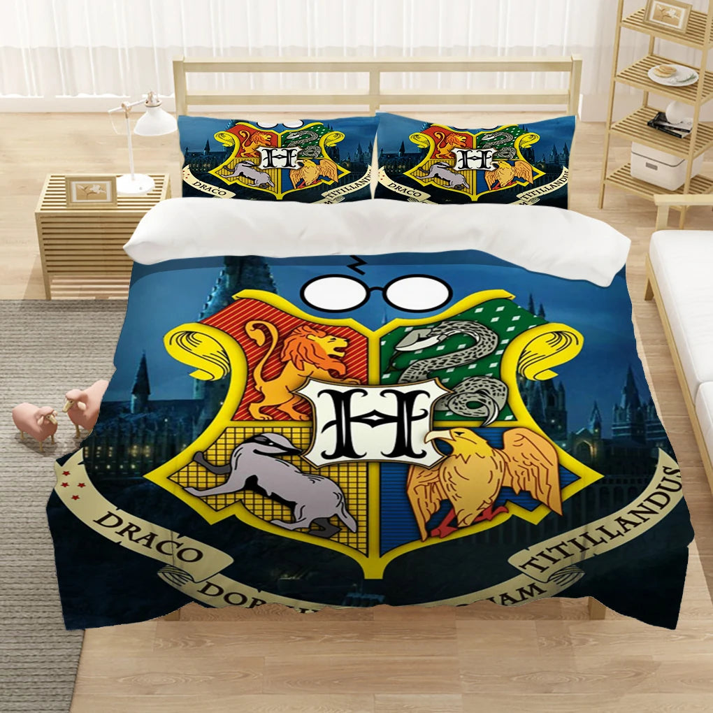 Marauder’s Map Four Magic College 3PCS Duvet Cover Set - Image 2