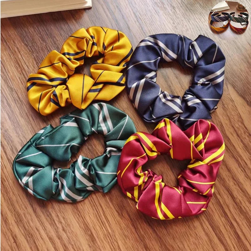 Wizard Magic Stripe School Slytherin Hair Scrunchie