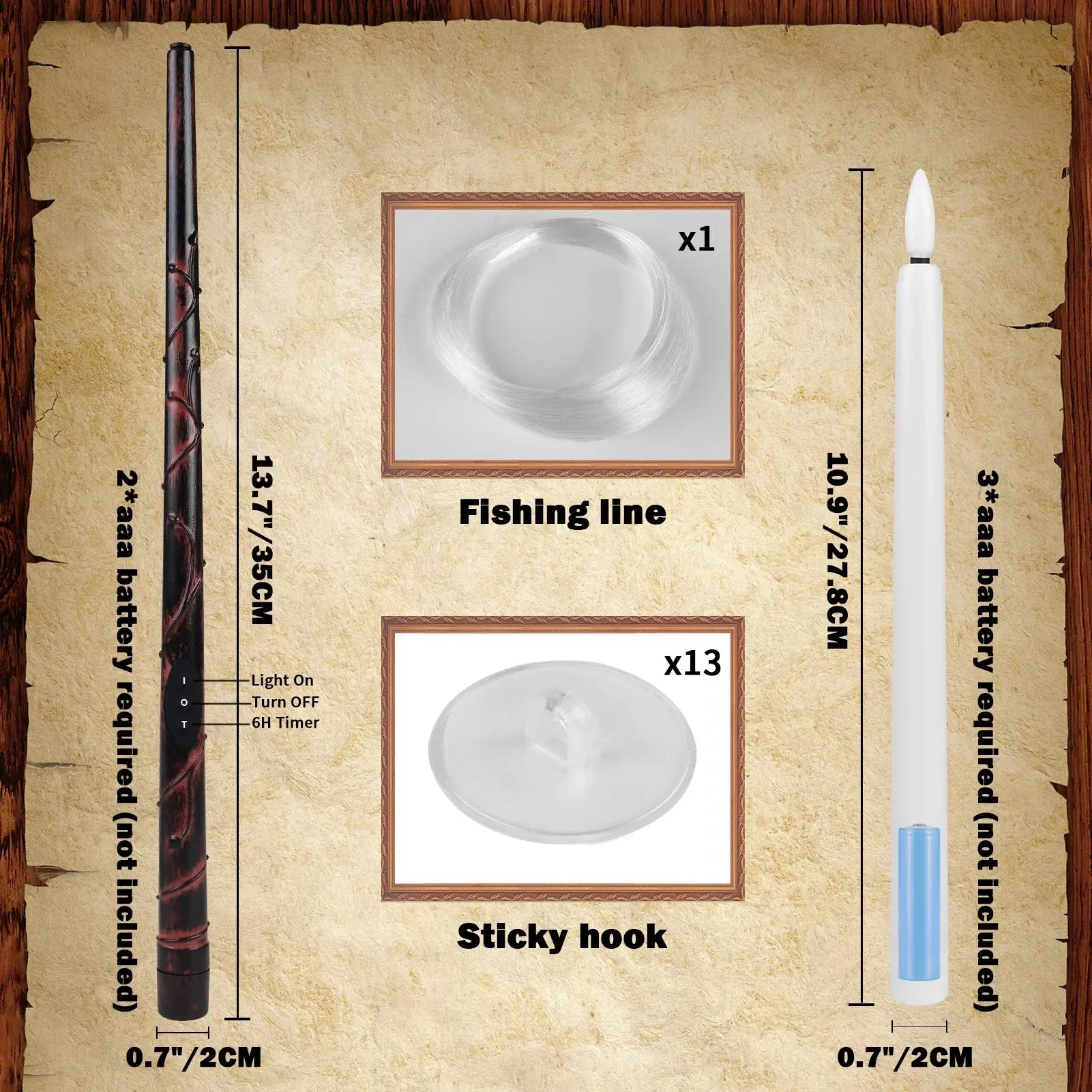 8/32PCS LED Taper Floating Candles with Magic Wand Remote - Image 6