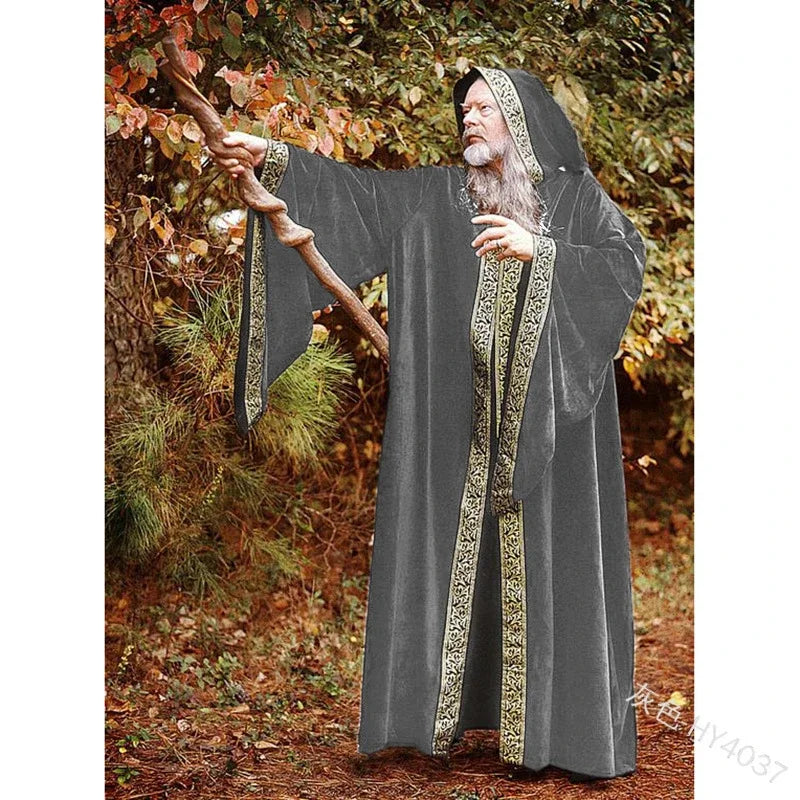 Halloween Medieval Hooded Cape Cloak - Image 5