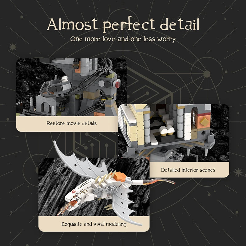 Wizard Tower Magic World Dragon MOC Building Bricks Set – 1056pcs - Image 4