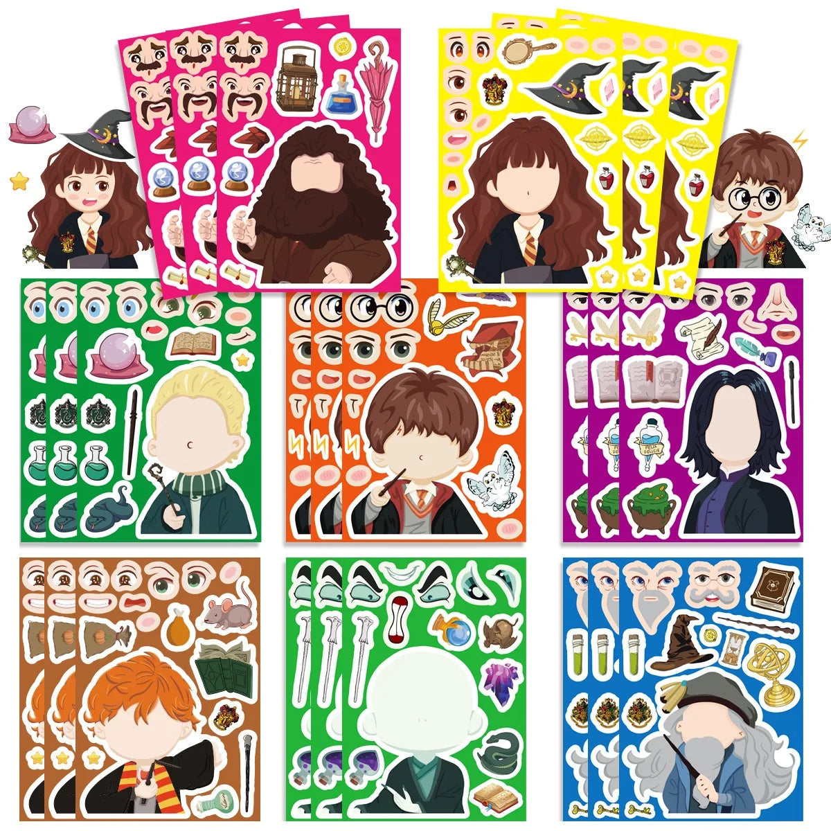 Hogwarts Wizarding School Q-Version Sticker Set - Image 2