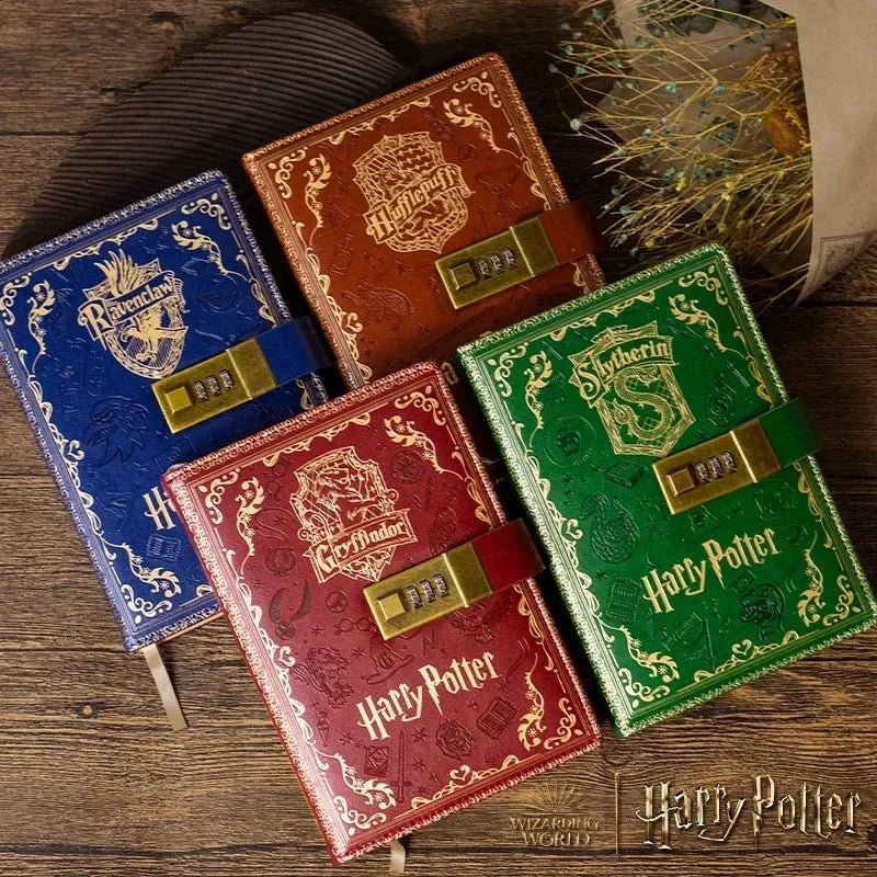New Authentic Harry Potter Four Houses Retro Password Notebook - Image 3