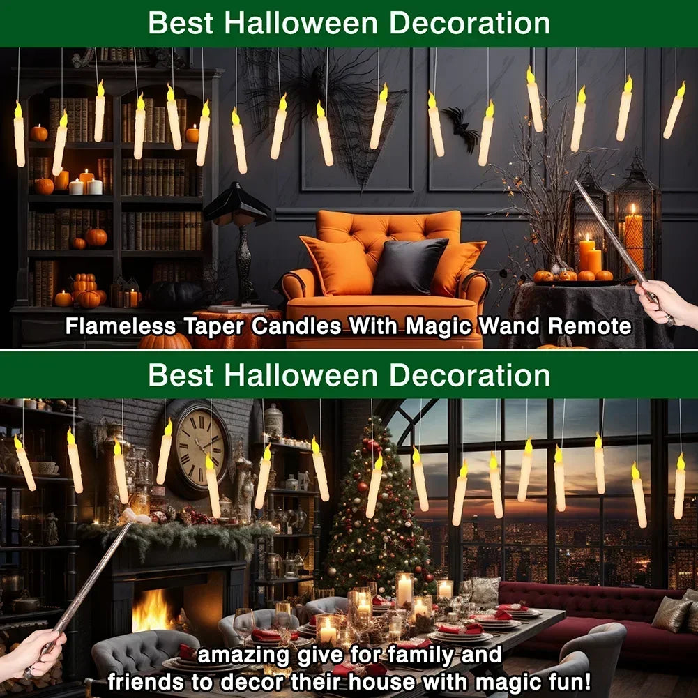 Floating LED Candles with Magic Wand Remote - Image 4
