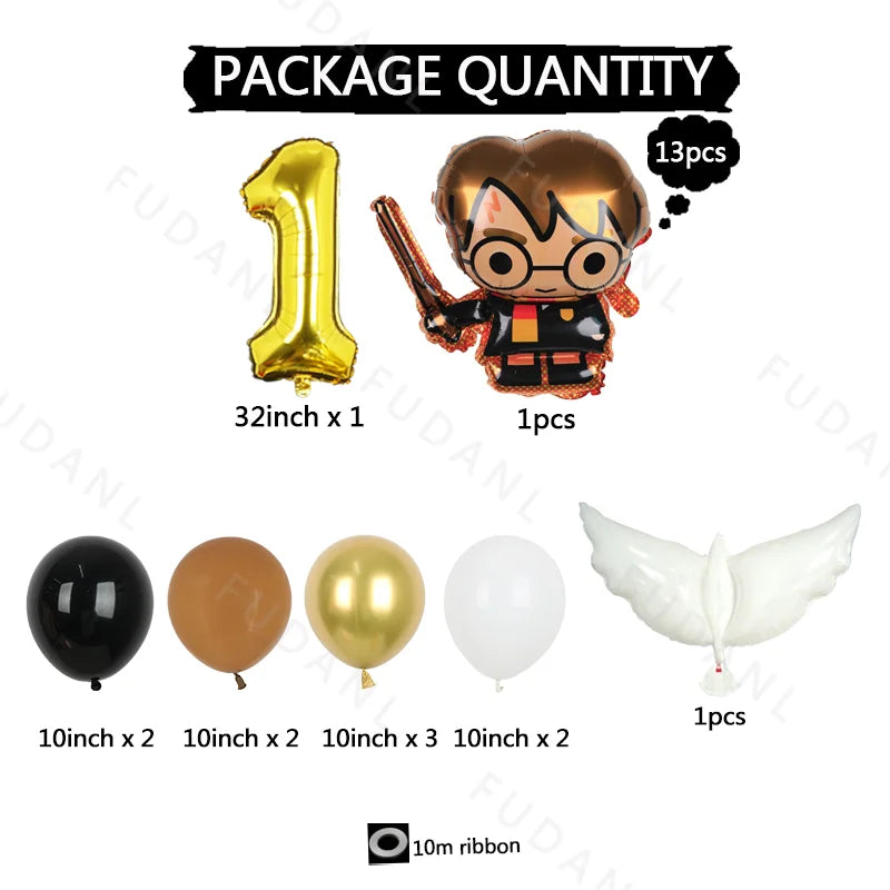 13PCS Harry Potter-Themed Balloon Set - Image 2