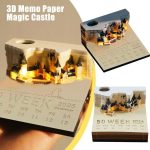 Magic Castle 3D Notepad with 2025 Calendar & LED Light