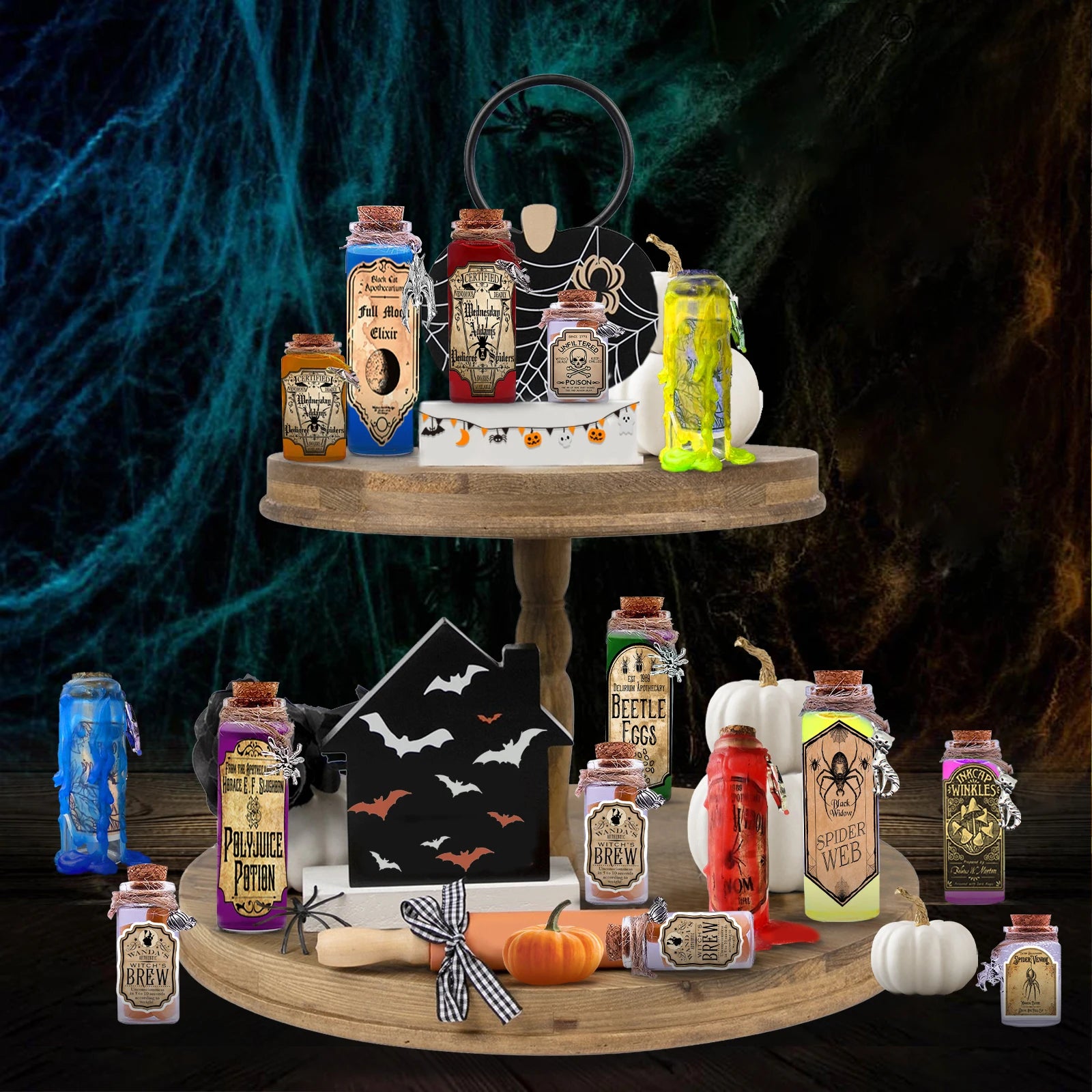 174PCS Halloween Potion Bottles with Cork - Image 4